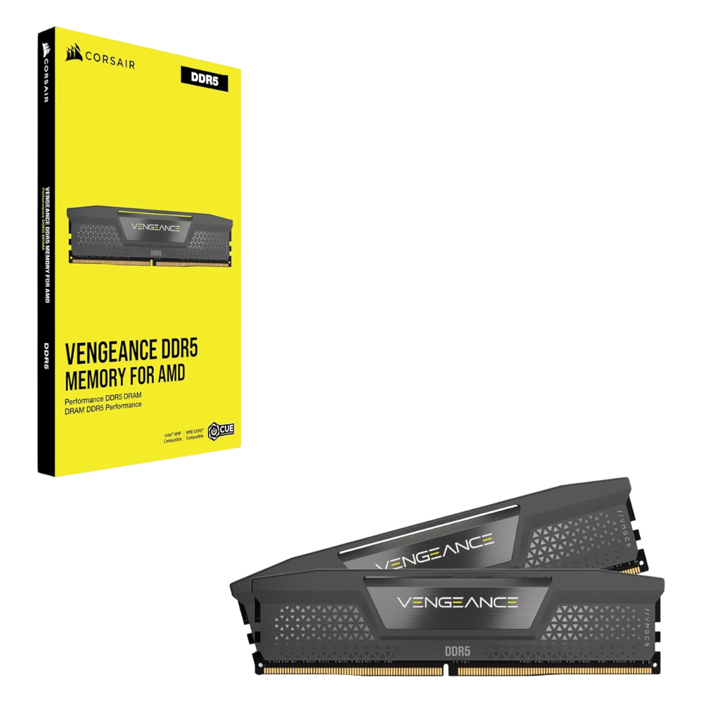 CORSAIR Vengeance DDR5 RAM 32GB (2x16GB) 6000MHz CL36-44-44-96 1.35V AMD Expo Intel XMP 3.0 Desktop Memory - Grey (CMK32GX5M2Z6000Z36)