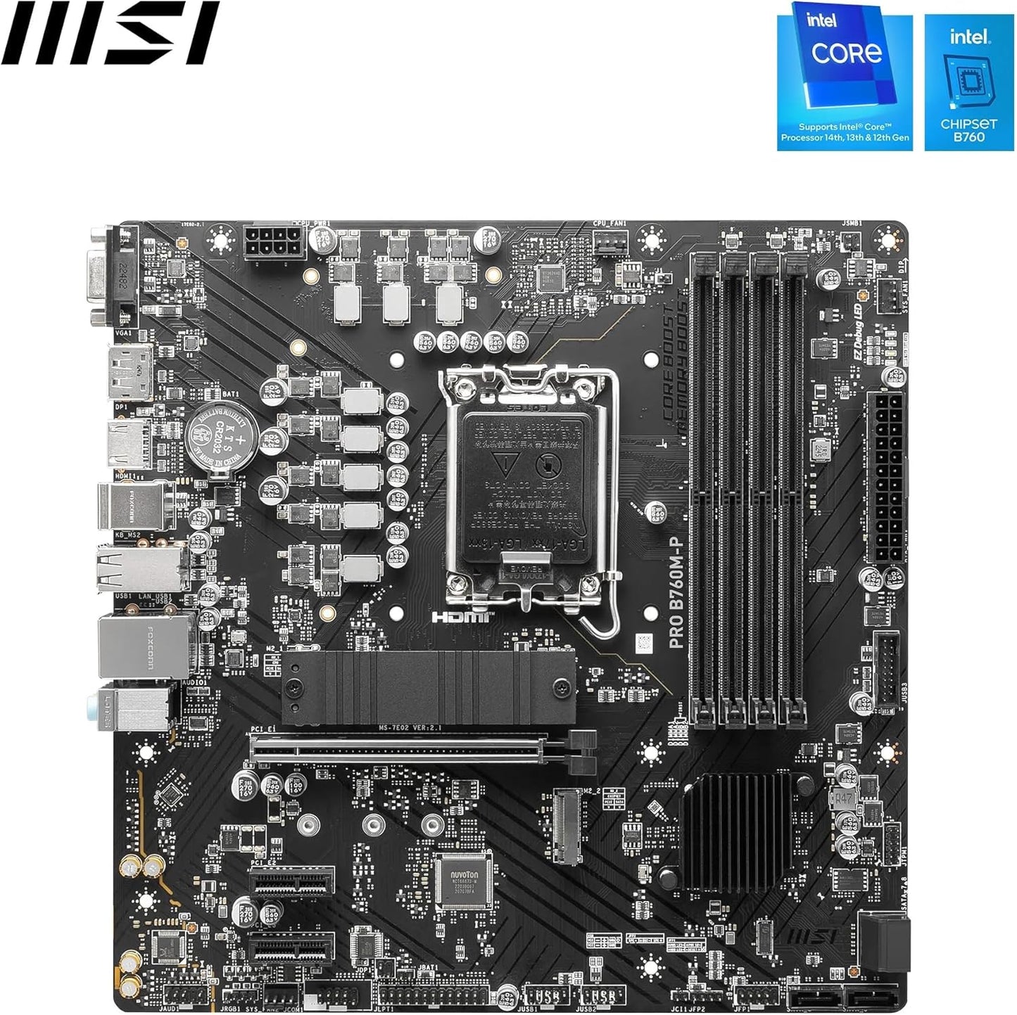 MSI PRO B760M-P Mainboard Micro-ATX LGA 1700