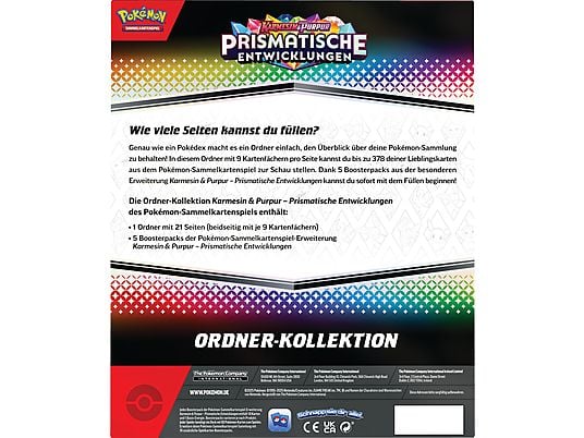 Pokemon Prismatische Entwicklungen Binder Kollektion DE