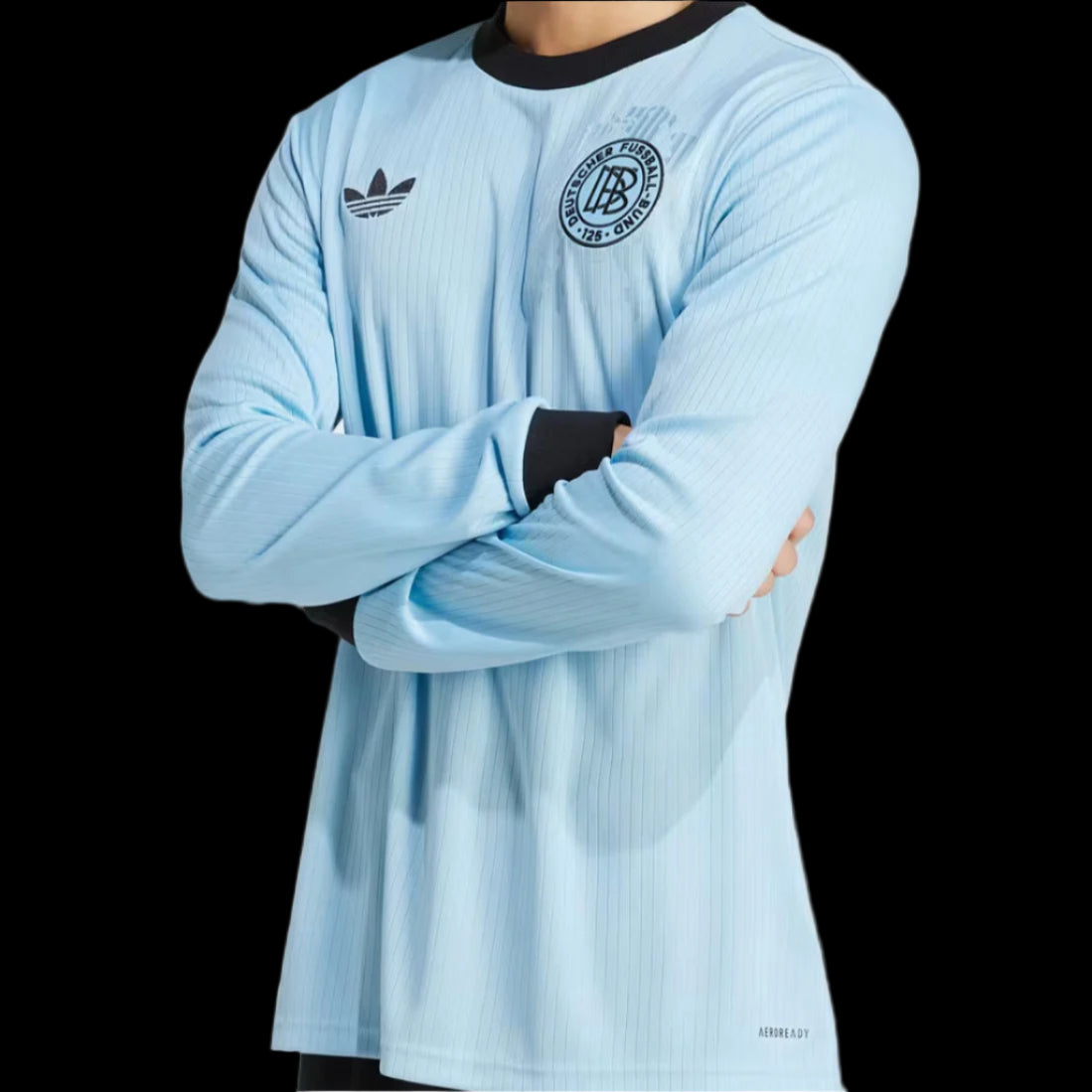 Adidas Jubiläum DFB Hellblau Sleeve Langarm Trikot