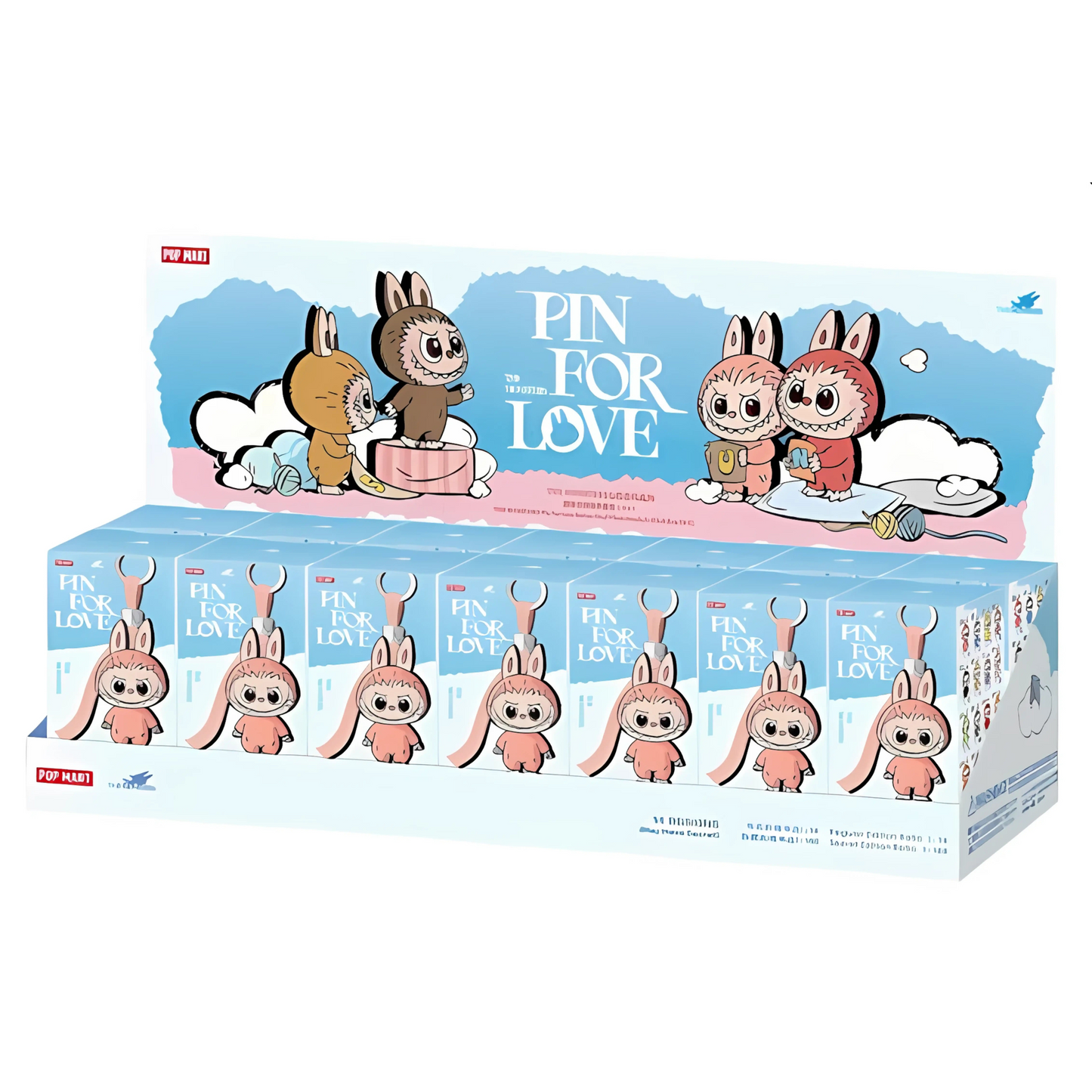 Pop Mart Labubu The Monsters Pin for Love Series Vinyl-Plüschanhänger (N-Z) Single Box Set