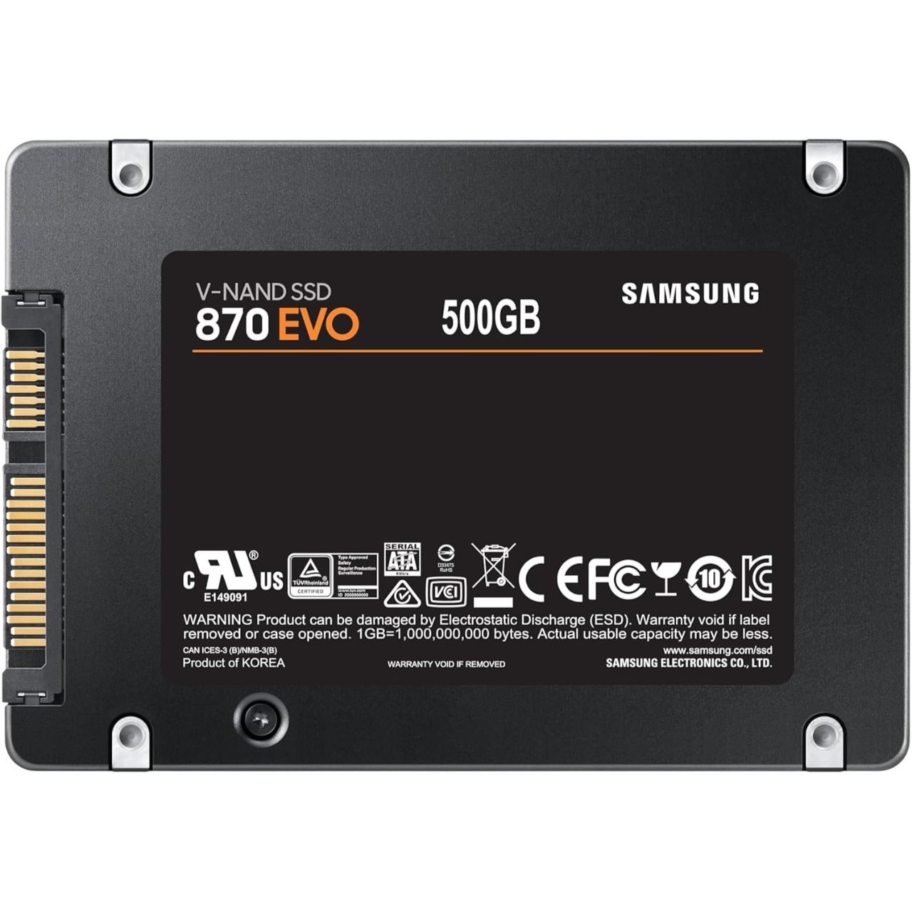 Samsung 870 EVO 500GB 2.5" SSD MZ-77E500B/EU