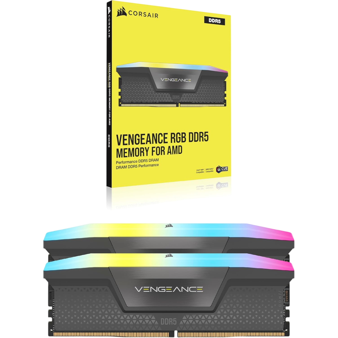 Corsair Vengeance RGB 32GB (2x16GB) DDR5-6000 CL36 EXPO CMH32GX5M2E6000Z36