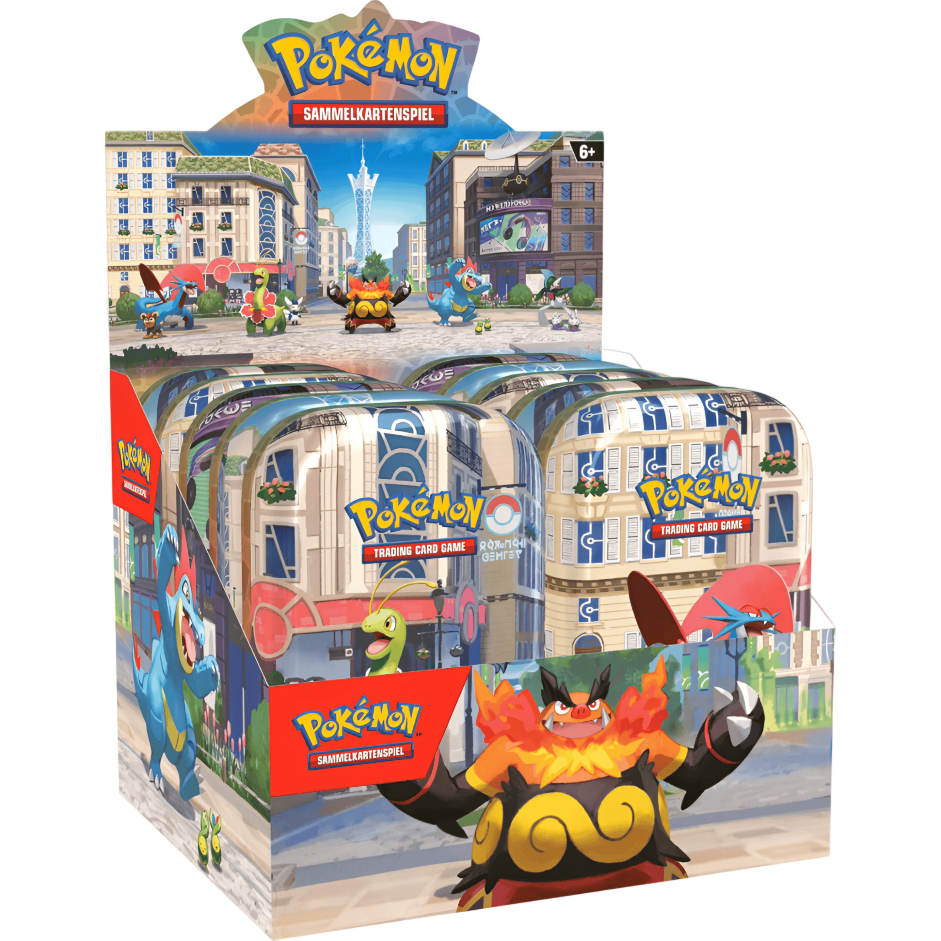 Pokemon Mega-Entwicklung Wachsendes Chaos Illumina City Mini-Tin Display (10x Tins)