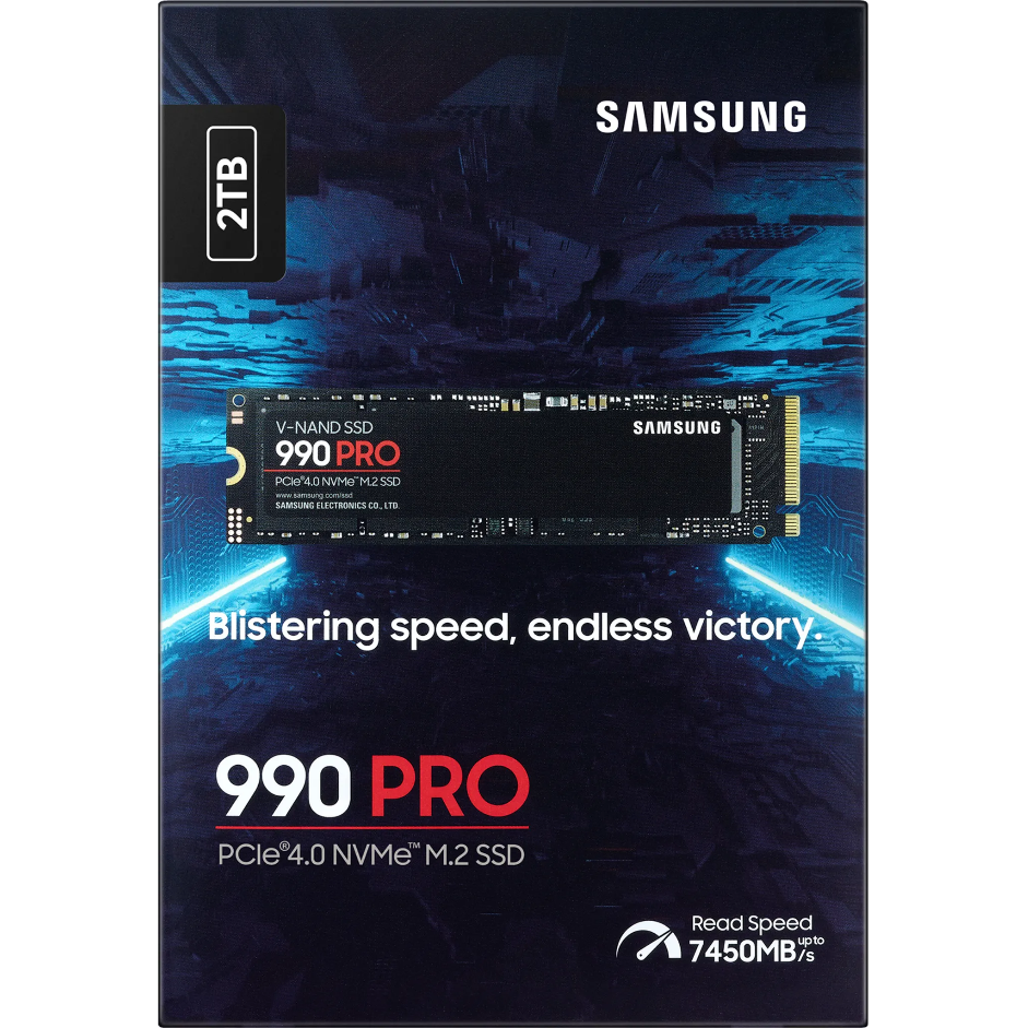 Samsung 990 PRO 2TB NVMe M.2 SSD PCIe 4.0 (MZ-V9P2T0BW)