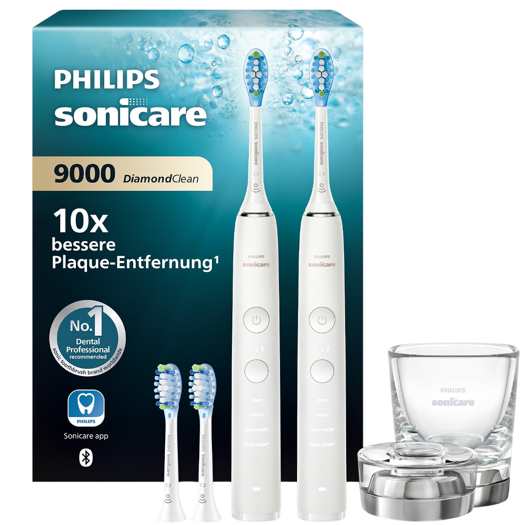 Philips Sonicare DiamondClean HX9914/62 Elektrische Zahnbürste, Doppelpack
