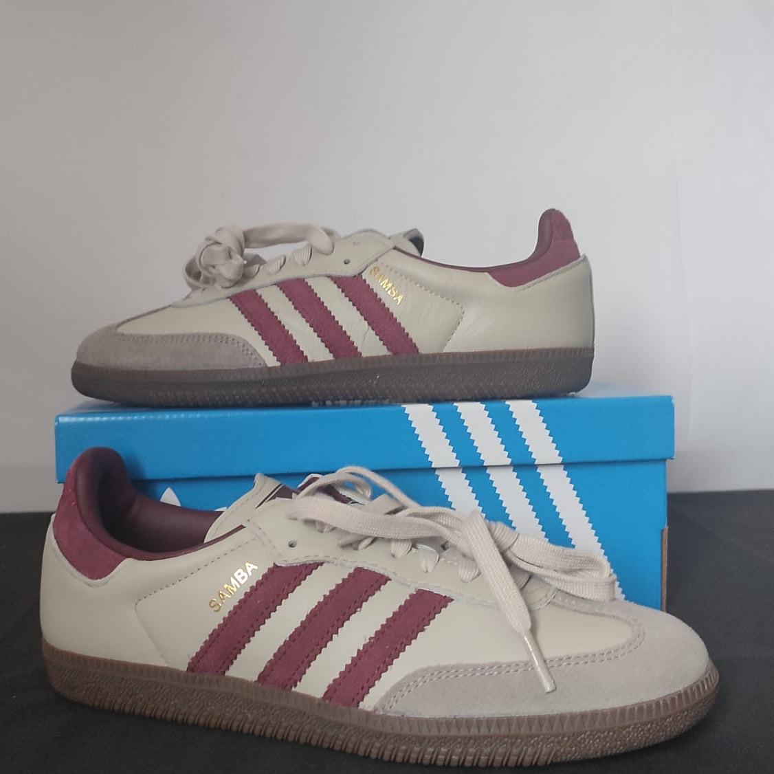 Adidas Samba OG Putty Grey Maroon