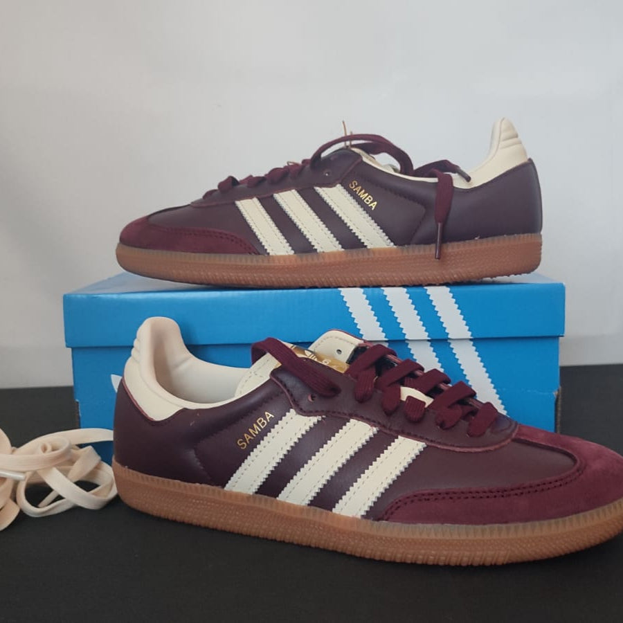 Adidas Samba OG Maroon Cream Gold