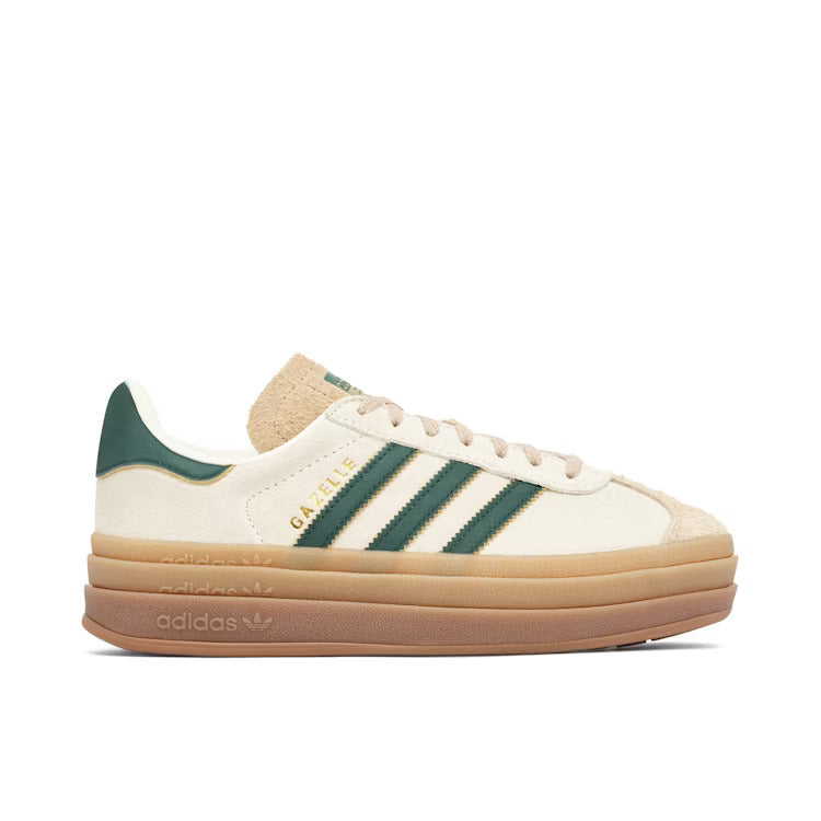 Adidas Gazelle Bold Beige Collegiate Green