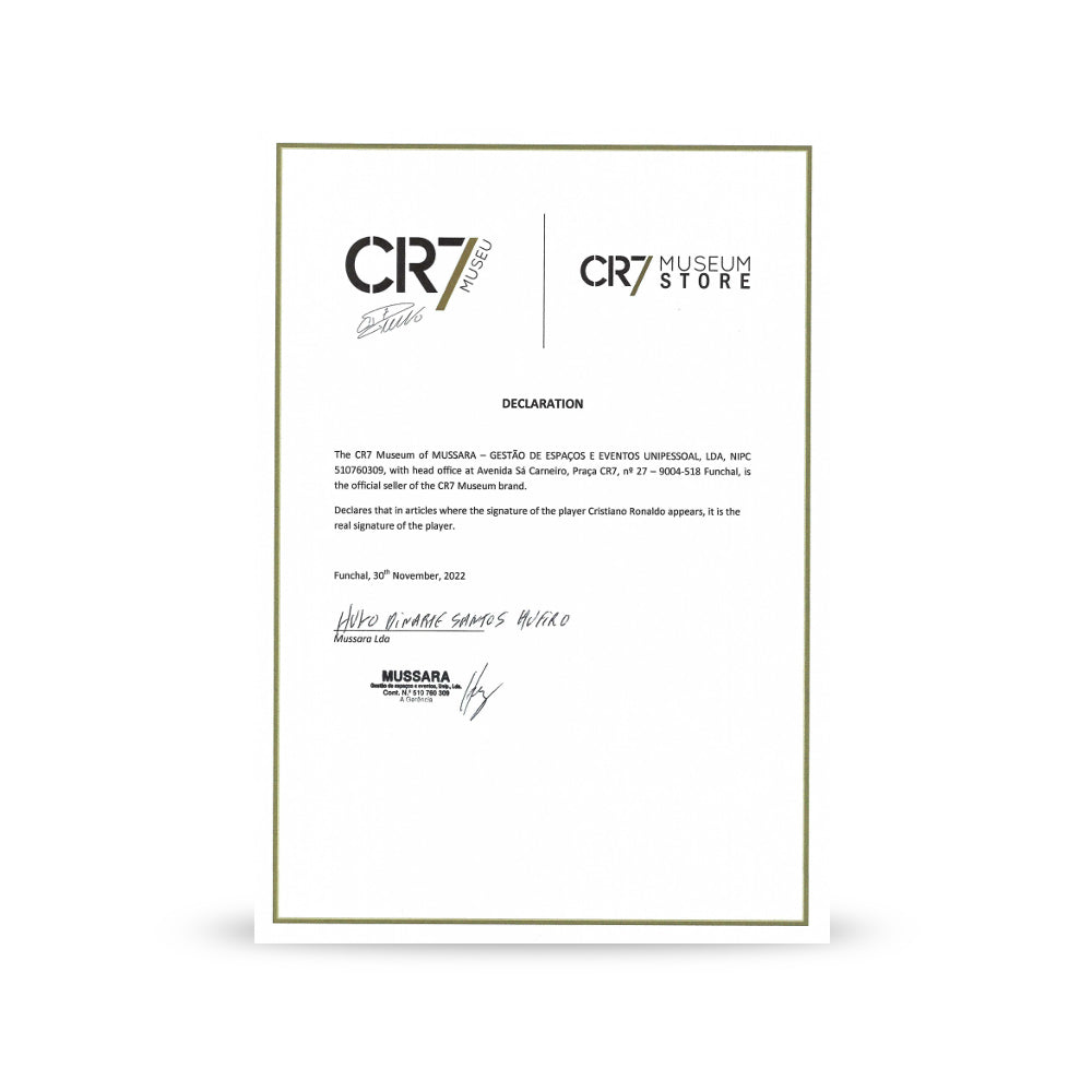 Cristiano Ronaldo Weißer Limitierter Fußball mit Autogramm & Urkunde