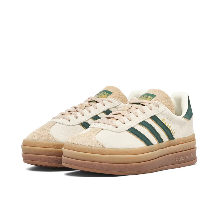 Adidas Gazelle Bold Beige Collegiate Green