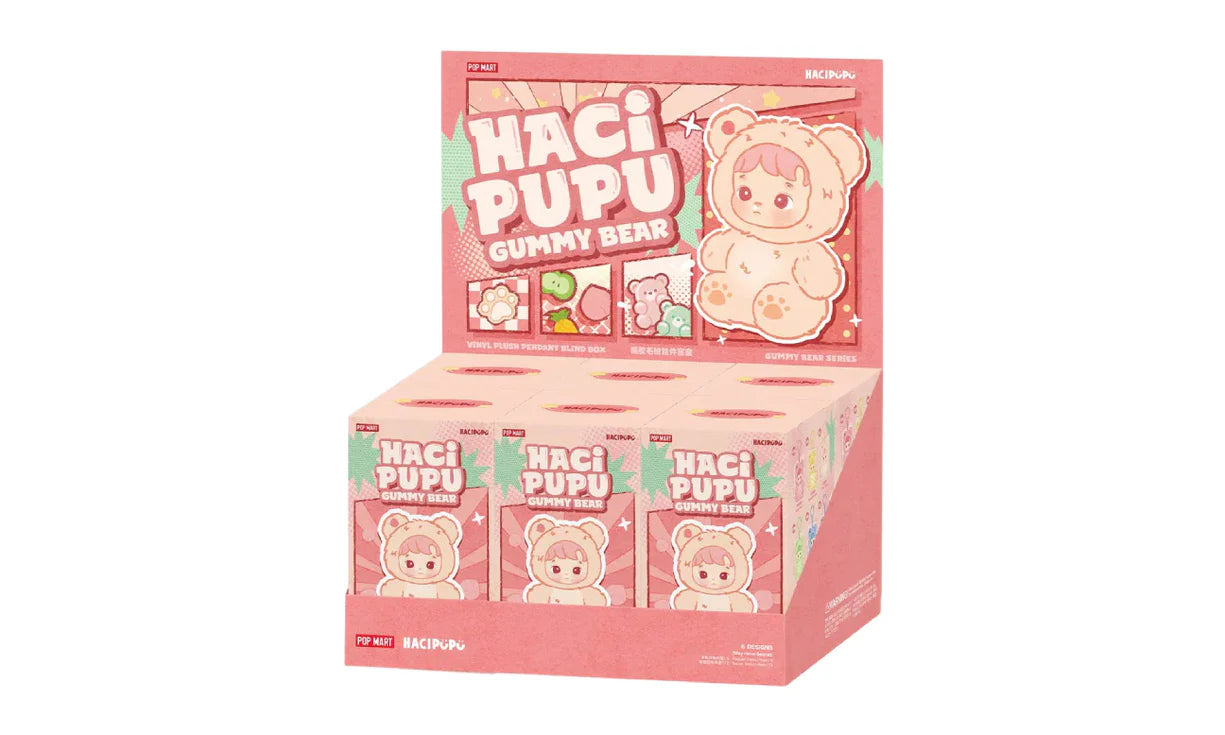 Pop Mart Hacipupu Gummy Bear Series Vinyl Plush Pendant Single Blind Box