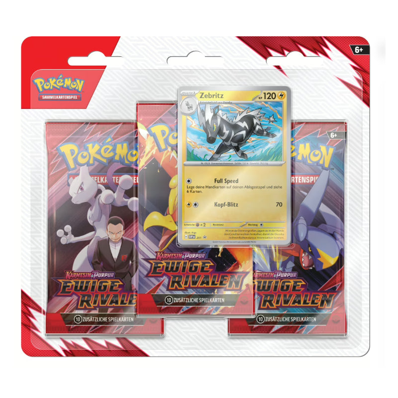 Pokemon Ewige Rivalen 3-Pack Blister Zebritz / Kangama