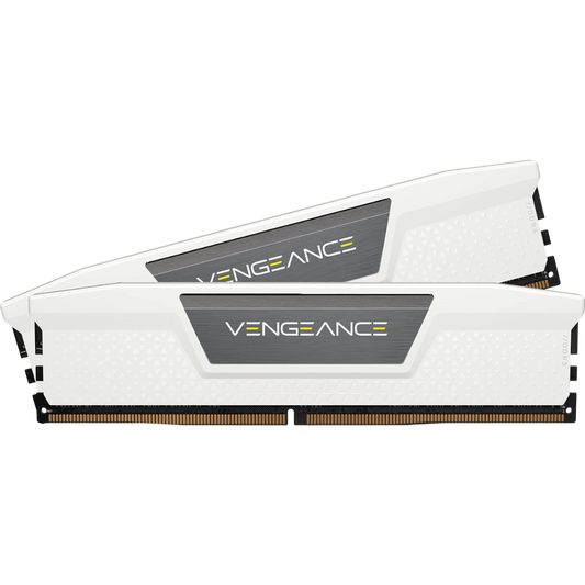 CORSAIR Vengeance DDR5 RAM 32GB (2x16GB) 6400MHz CL36-48-48-104 1.35V AMD Expo Intel XMP 3.0 Desktop Memory - White (CMK32GX5M2B6400Z36W)