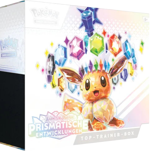 Pokemon Prismatische Entwicklungen Top-Trainer Box