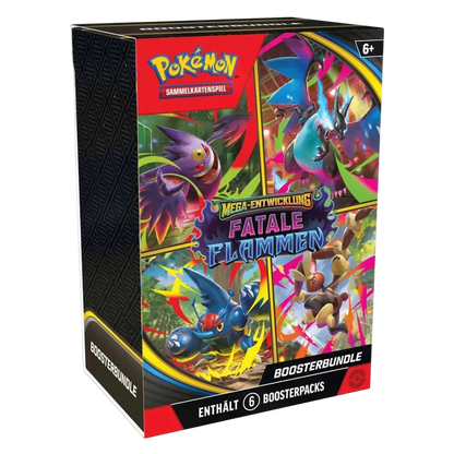 Pokemon Mega-Entwicklung Fatale Flammen Boosterbundle (6x Boosters)
