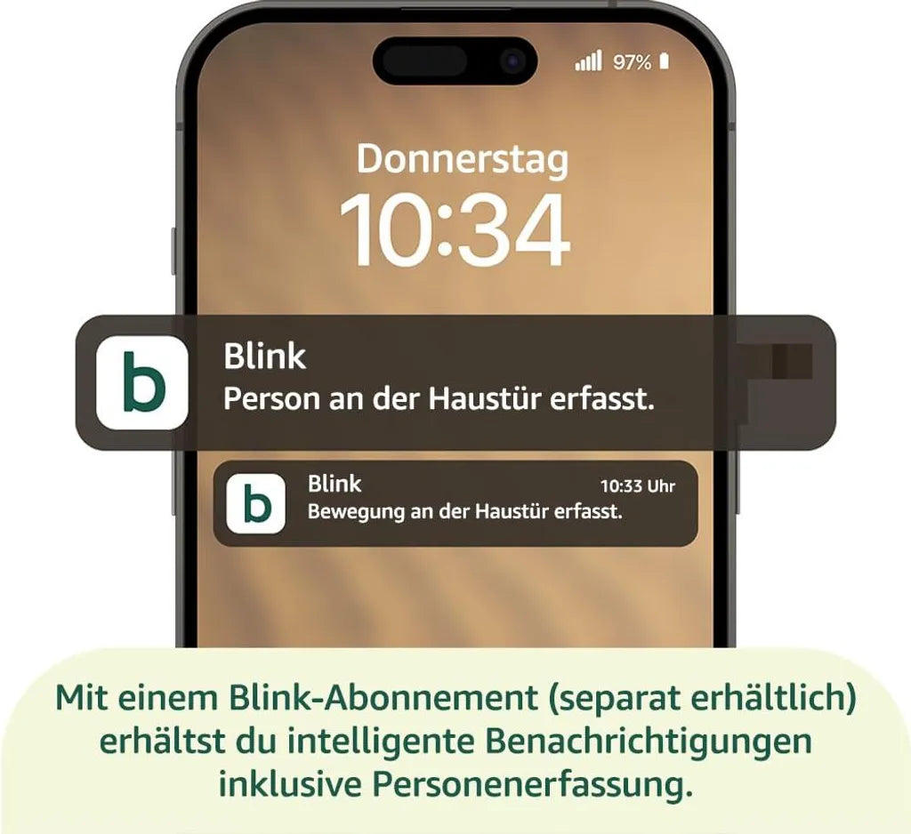 Blink Video Doorbell (2. Gen.) Smarte Video-Türklingel mit Kamera Schwarz (B0DJDT9XH4)