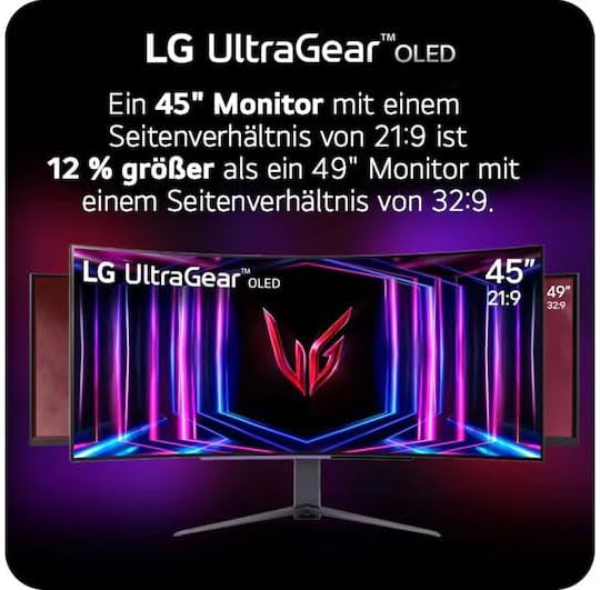 LG UltraGear 45GX950A-B 45" Curved 5K2K OLED Gaming Monitor 165Hz/330Hz (45GX950A-B.AEU)