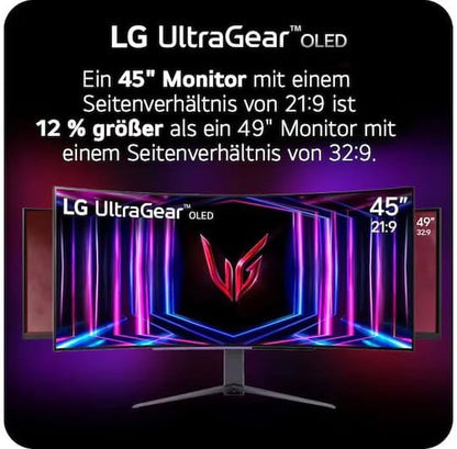 LG UltraGear 45GX950A-B 45" Curved 5K2K OLED Gaming Monitor 165Hz/330Hz (45GX950A-B.AEU)