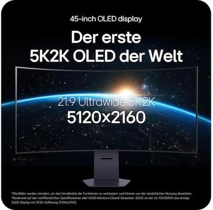 LG UltraGear 45GX950A-B 45" Curved 5K2K OLED Gaming Monitor 165Hz/330Hz (45GX950A-B.AEU)