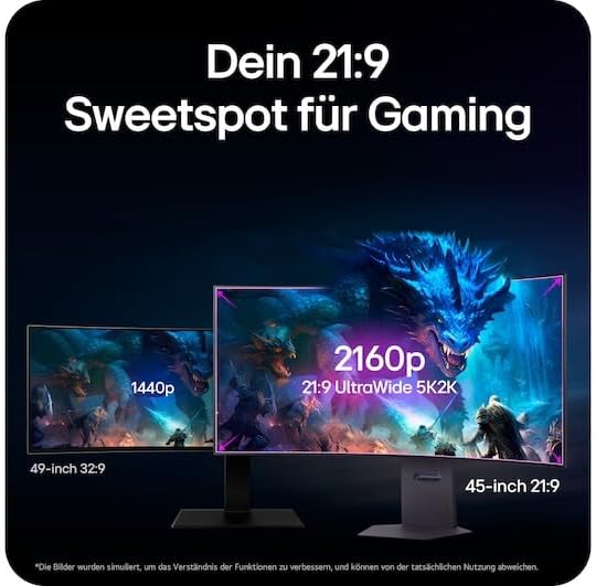 LG UltraGear 45GX950A-B 45" Curved 5K2K OLED Gaming Monitor 165Hz/330Hz (45GX950A-B.AEU)