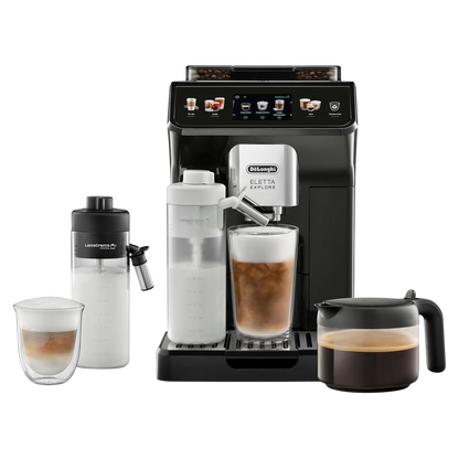 De'Longhi Eletta Explore Kaffeevollautomat mit LatteCrema Milchsystem Dark Grey (ECAM452.57.G)