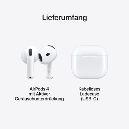 Apple AirPods 4 ANC Bluetooth-Kopfhörer mit USB-C Ladecase