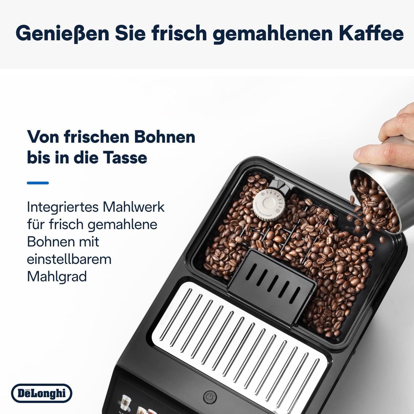 De'Longhi Eletta Explore Kaffeevollautomat mit LatteCrema Milchsystem Dark Grey (ECAM452.57.G)
