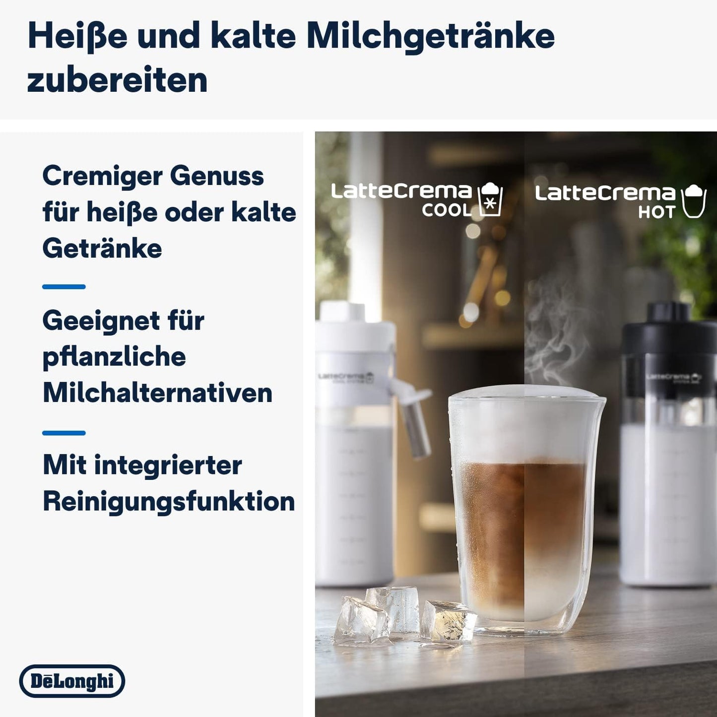 De'Longhi Eletta Explore Kaffeevollautomat mit LatteCrema Milchsystem Dark Grey (ECAM452.57.G)