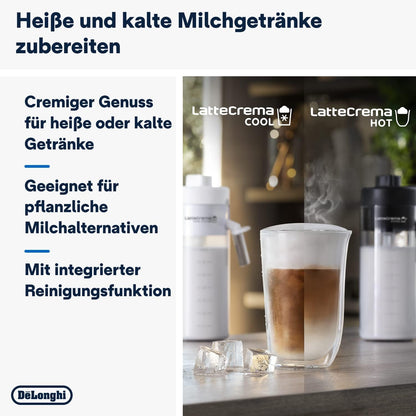 De'Longhi Eletta Explore Kaffeevollautomat mit LatteCrema Milchsystem Dark Grey (ECAM452.57.G)