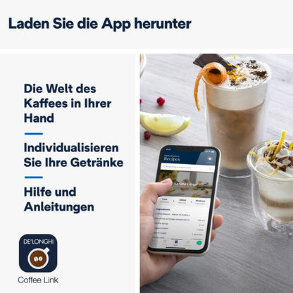 De'Longhi Eletta Explore Kaffeevollautomat mit LatteCrema Milchsystem Dark Grey (ECAM452.57.G)