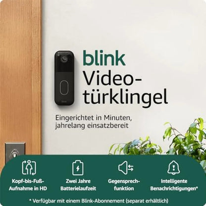 Blink Video Doorbell (2. Gen.) Smarte Video-Türklingel mit Kamera Schwarz (B0DJDT9XH4)