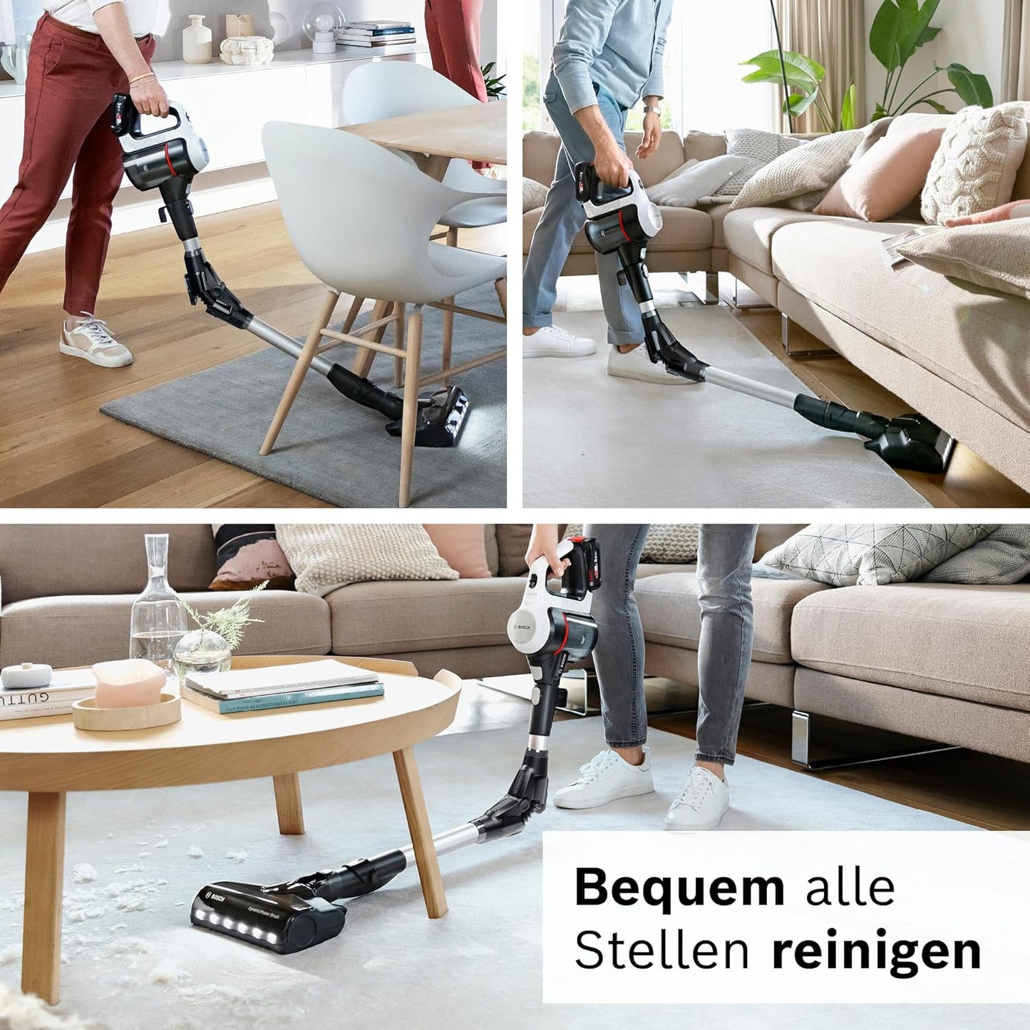 Bosch Unlimited 7 Akku-Handstaubsauger Weiß mit Wechselakku (BKS711MTB)
