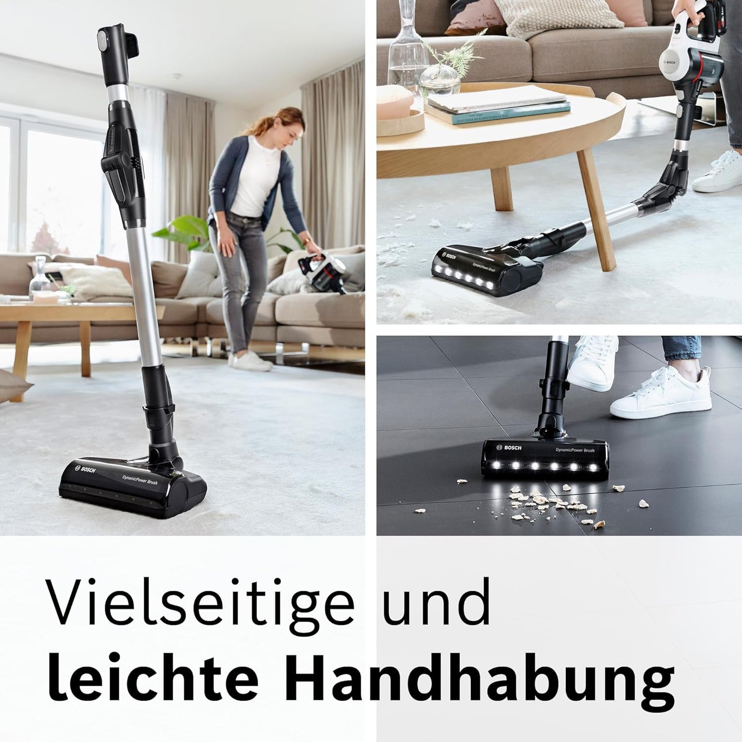 Bosch Unlimited 7 Akku-Handstaubsauger Weiß mit Wechselakku (BKS711MTB)