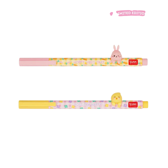 Legami löschbarer Gelstift „Hoppy Easter“ - Lovely Friends - Set of 2