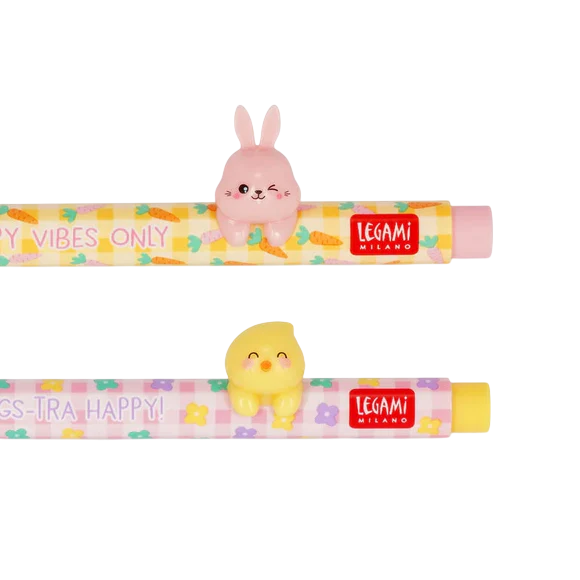 Legami löschbarer Gelstift „Hoppy Easter“ - Lovely Friends - Set of 2