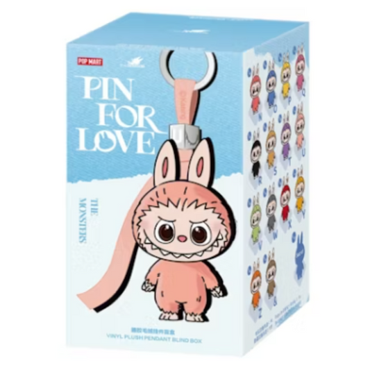 Pop Mart Labubu The Monsters Pin for Love Series Vinyl-Plüschanhänger (N-Z) Single Box Set