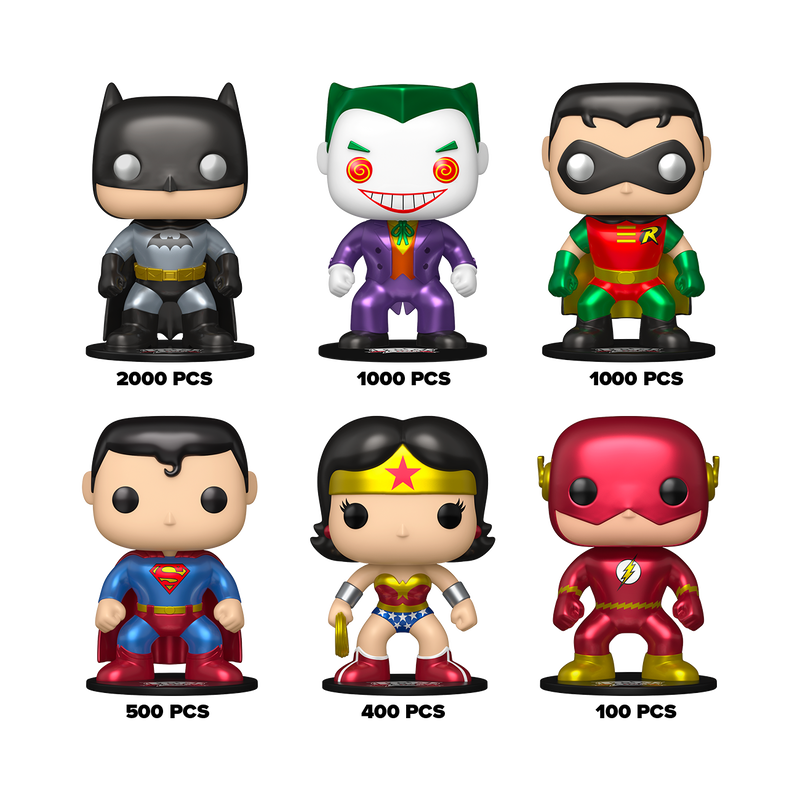 Funko Pop Mystery DC Comics (Metallic) with Pop! Protector