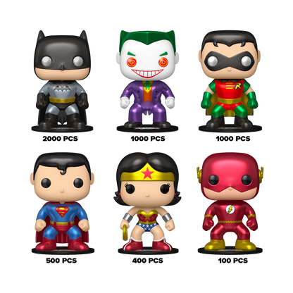Funko Pop Mystery DC Comics (Metallic) with Pop! Protector