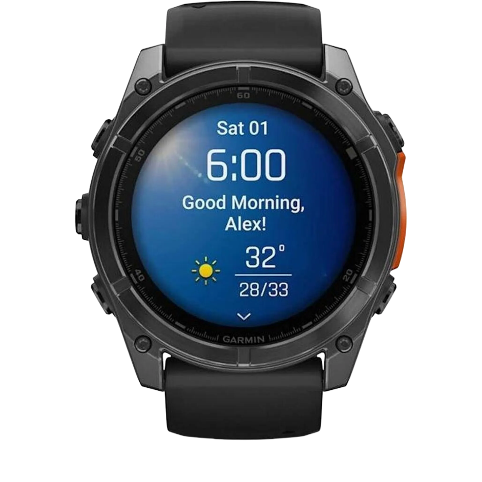 Garmin Fenix 8 AMOLED 51mm GPS-Multisport-Smartwatch Schwarz/Schiefergrau