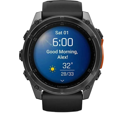 Garmin Fenix 8 AMOLED 51mm GPS-Multisport-Smartwatch Schwarz/Schiefergrau