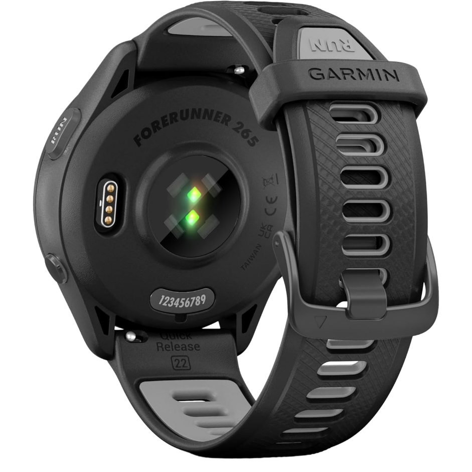 Garmin Forerunner 265 GPS-Smartwatch mit AMOLED-Touchdisplay, Musik & Garmin Pay Schwarz