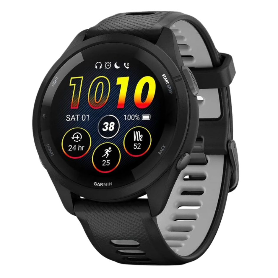 Garmin Forerunner 265 GPS-Smartwatch mit AMOLED-Touchdisplay, Musik & Garmin Pay Schwarz