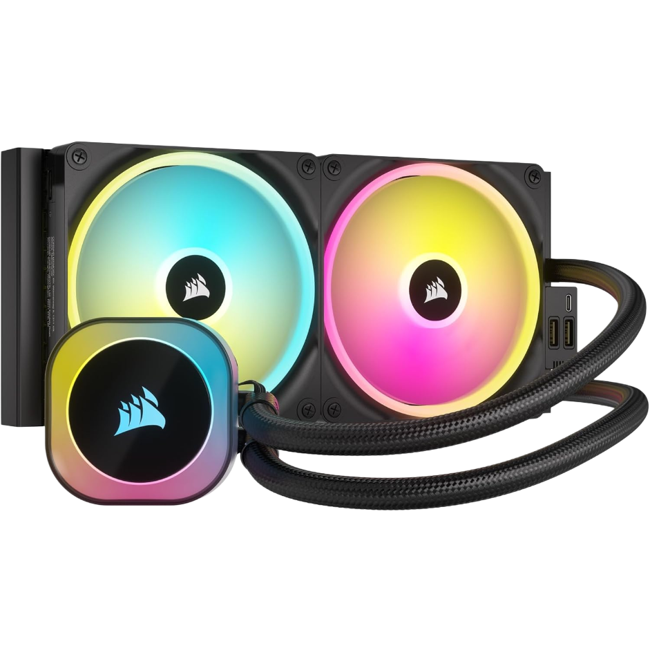 Corsair iCUE LINK H115i RGB 280mm CPU-Wasserkühlung mit QX140 RGB Lüftern Schwarz