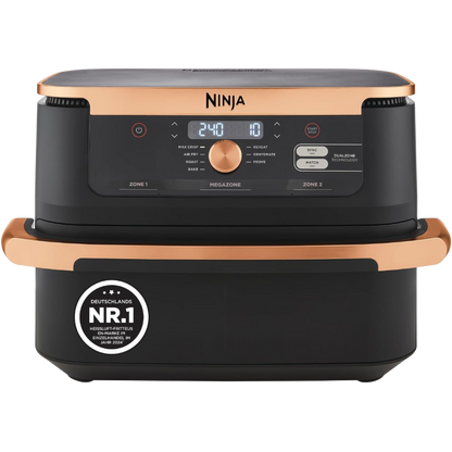 Ninja Foodi FlexDrawer Heißluftfritteuse 10,4L mit FlexDrawer Schwarz/Kupfer (AF500EUCP)