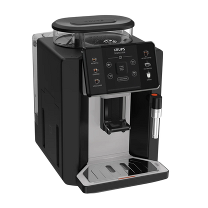 KRUPS Sensation Kaffeevollautomat mit Milchdüse Schwarz (EA910A)