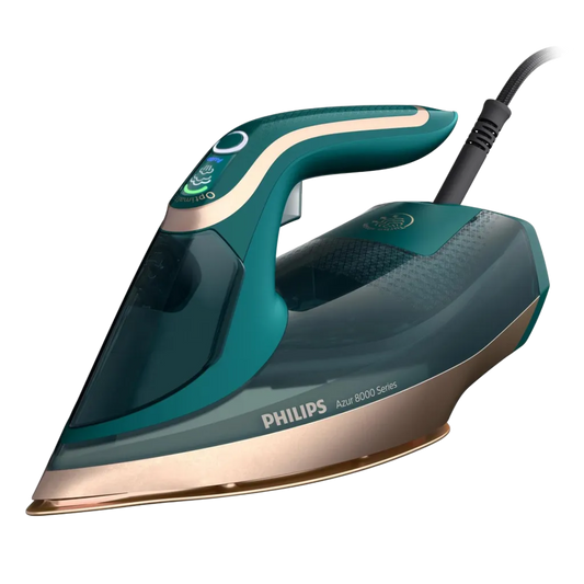 Philips Azur Bügeleisen 8000 Series Keramikbügelsohle Türkis