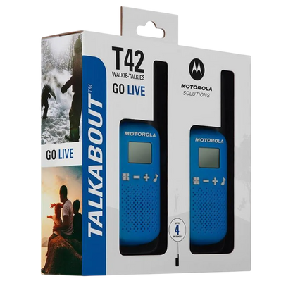 Motorola TALKABOUT T42 Funkgeräte-Set (2er-Pack) Blau/Schwarz