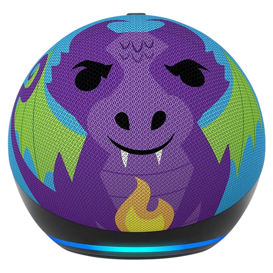 Amazon Echo Dot Kids (5. Generation) Drachen-Design, Smarter Lautsprecher