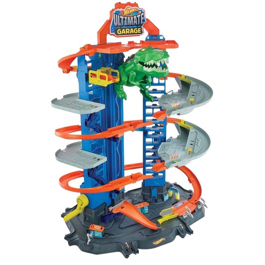 Hot Wheels City Ultimate Garage Spielset mit T-Rex (GJL14)